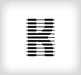 Letter K logo icon design, vector illustration. K letter formed by a combination of lines. Creative flat design style.