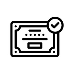 certificate line icon