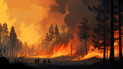 Extensive wildfires raging