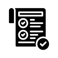 checklist glyph icon