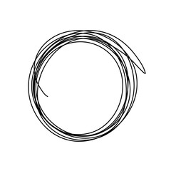 hand drawn scribble circles. Vector element