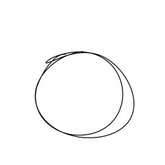 hand drawn scribble circles. Vector element