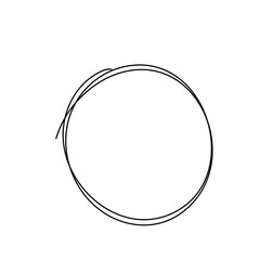 hand drawn scribble circles. Vector element