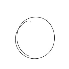 hand drawn scribble circles. Vector element