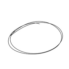 Vector doodle circle frame