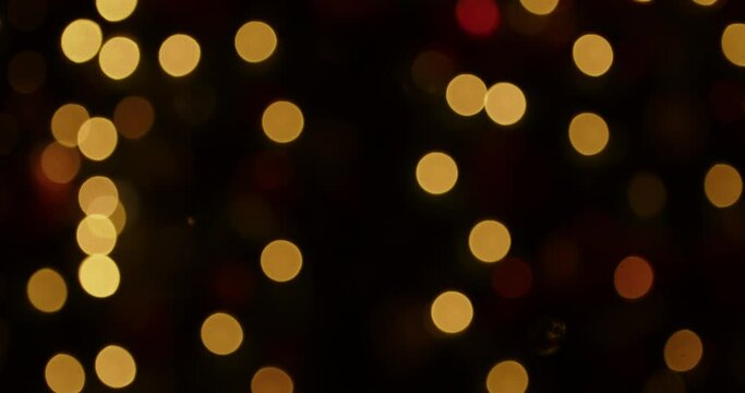 Christmas tree festive blurred bokeh lights abstract background