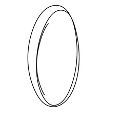 Highlight oval circle frames. Doodle hand drawn pencil lines. Round brush mark