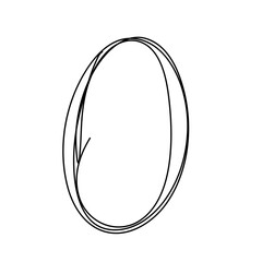 Highlight oval circle frames. Doodle hand drawn pencil lines. Round brush mark