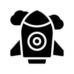 rocket launch glyph icon