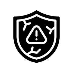 cybersecurity threats glyph icon