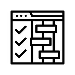 gantt chart line icon