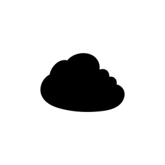 Clouds silhouettes. Design elements for the weather forecast, web interface or cloud storage applications.