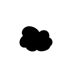 Clouds silhouettes. Design elements for the weather forecast, web interface or cloud storage applications.