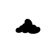 Clouds silhouettes. Design elements for the weather forecast, web interface or cloud storage applications.