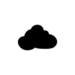 Clouds silhouettes. Design elements for the weather forecast, web interface or cloud storage applications.
