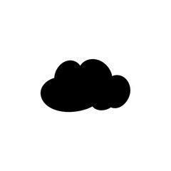 Clouds silhouettes. Design elements for the weather forecast, web interface or cloud storage applications.