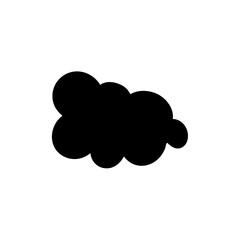 Clouds silhouettes. Design elements for the weather forecast, web interface or cloud storage applications.