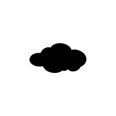Clouds silhouettes. Design elements for the weather forecast, web interface or cloud storage applications.