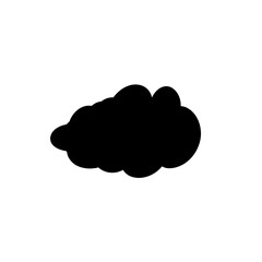 Clouds silhouettes. Design elements for the weather forecast, web interface or cloud storage applications.
