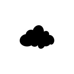 Clouds silhouettes. Design elements for the weather forecast, web interface or cloud storage applications.