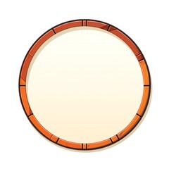 Naklejka premium Empty sports circle design element flat style on white background Generative AI 