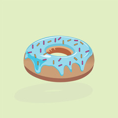 Vector stacked donuts cartoon vector icon illustration