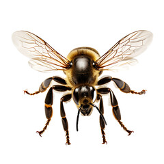 A Bee flying isolated on transparent background