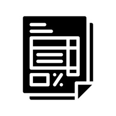 tax form glyph icon