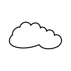 Clouds line art icon. Storage solution element, databases, networking, software image, cloud and meteorology concept