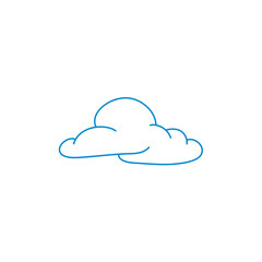 blue simple doodle clouds