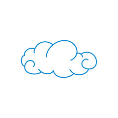 blue simple doodle clouds