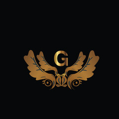 luxury golden latter logo design