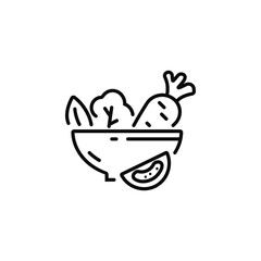 Salad icon isolated on a white background