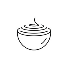 Noodle bowl line icon. linear style sign for mobile concept and web design. Hot noodle soup outline icon