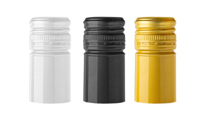 Colorful wine caps. Isolated - obrazy, fototapety, plakaty