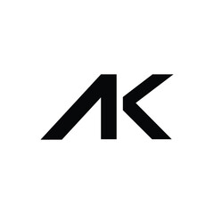 Ak logo initial letter design template vector, Abstract letter AK logo. This logo icon incorporate with abstract shape in the creative way. It look like letter Ak