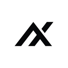 AX letter logo or ax text logo and ax word logo design, Modern monogram letter AX logo design vector