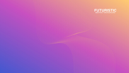 Abstract technology futuristic glowing colorful wave light lines with speed motion moving on dark background.Futuristic technology concept. Suit for poster, banner, brochure, business, website, flyer