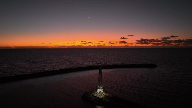 sunrise lighthouse perth australia 4k