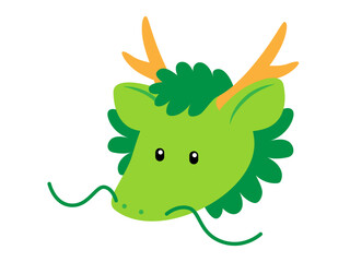 毛量が多い龍の顔