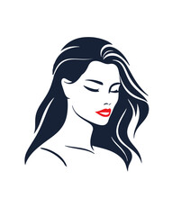 Beautiful Girl Mascot Icon Logo