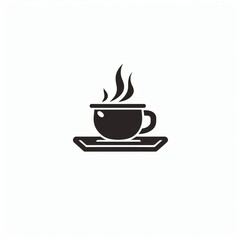 Vector logo of coffee shop minimalistic black and white