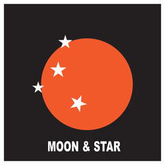 Moon and stars icon