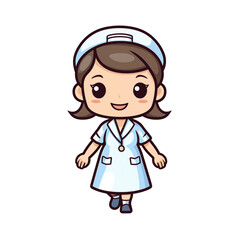 illustration of nurse cartoon character