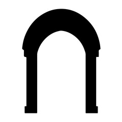 archway silhouette isolated vector