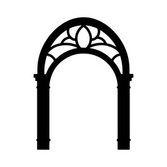 archway silhouette isolated vector