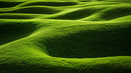 Green golf course lawn grass