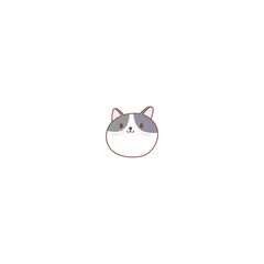 set of cute cats in white illustration