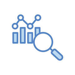 Data Analysis icon isolate white background vector stock illustration