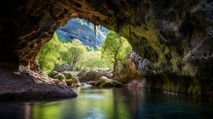 Water Cave of the Sierra de Basa Granada - obrazy, fototapety, plakaty